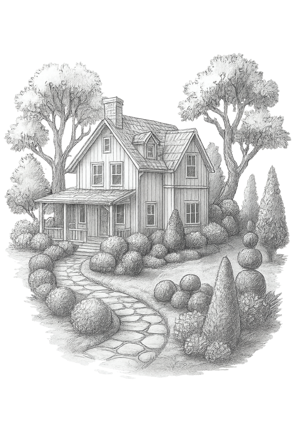 Casa na árvore em projeto de paisagismo